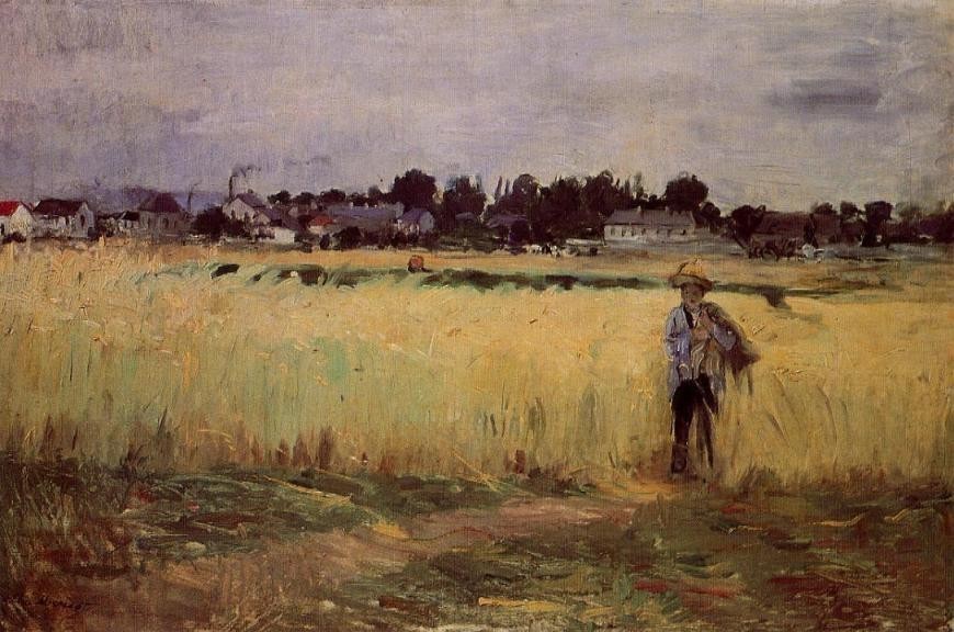 Berthe Morisot In the Wheat Fields at Gennevilliers